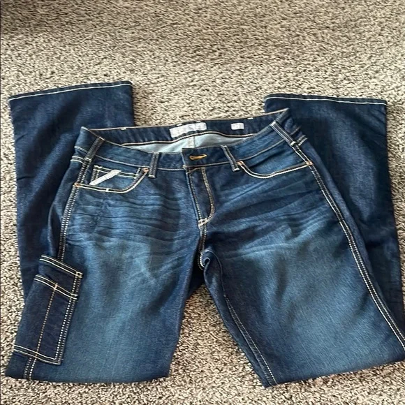 NWOT Ariat Dark Blue Boot Flare Jeans - Picture 11 of 15